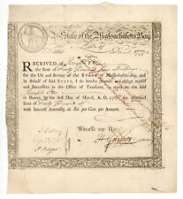 State of the Massachusetts Bay Bond - 1777 - Early Stocks and Bonds - Early Stoc picture