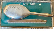 Vintage Lullaby 1901 / 1903 Sterling Silver Baby Brush And Comb Set w/ OG Case picture