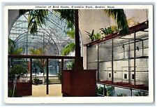 c1930's Interior Of Bird House Franklin Park Boston Massachusetts MA Postcard picture