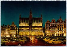 Postcard - Grand Square and King's House by night - Brussels, Belgium picture