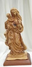 Sacred OliveWood Virgin Mary & Baby Jesus Statue:Holy Land Spiritual Masterpiece picture