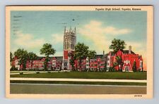 Topeka KS-Kansas, Topeka High School, Antique, Vintage c1949 Souvenir Postcard picture