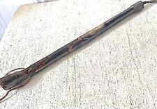 RARE 19th CENT. COWBOY WESTERN QUIRT MADE FROM STEER HORN: CARVED LEG AND HOOF picture