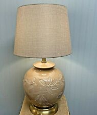 Vintage Frederick Cooper Table Lamp- Ceramic - Impressed Leaf Design picture