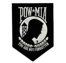MOTORCYCLE PATCH POW MIA YOU ARE NOT FORGOTTEN Iron On Hight Quality Est. 4