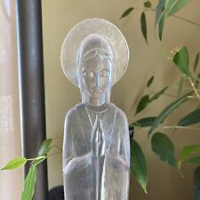Vintage Lucite Mother Mary Tall Clear Statue/Tree Topper picture