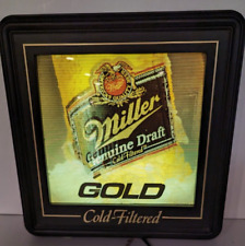 Vintage 1990's Miller Genuine Draft Beer MGD Motion Lighted Sign 19