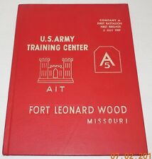 1969 Yearbook US Army Training Center Fort Leonard Wood Missouri Company A RARE picture