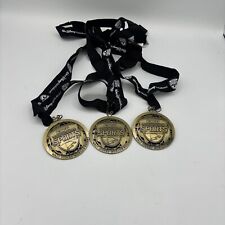 Lot Of 3 Disney Pin Lanyard Medallion Gold Wide World Of Sports ESPN 3” picture