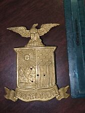 1870s 1880s US Army Marine Indian Wars Shako Dress Helmet Infantry Plate L@@K, picture