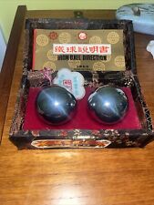 Vintage Chinese Baoding Balls Silver Chrome Exercise Therapy  Origonal Box picture