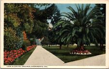 1030s View of the Capitol Grounds Sacramento California Vintage Postcard picture