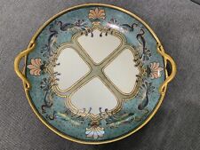 Antique French GDA Limoges Gerard Dufraissex & Abbot Painted Tray Plate Peacocks picture