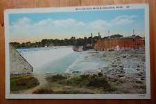 Million Dollar Dam, Holyoke MASS MA linen postcard picture