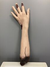 Horror Scary Halloween Bloody Fake Severed Arm Hand Prop Zombie Life Size Joke C picture