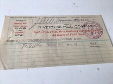 Riverside Mill Company Shelbyville Tenn. 1927 Invoice Flour Meal  Bedford's Best picture