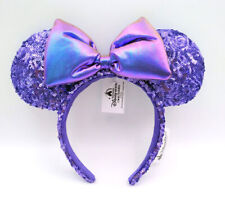 Bow Sequins Shanghai Disney Resort Mickey Mouse New Minnie Ears Purple Headband picture