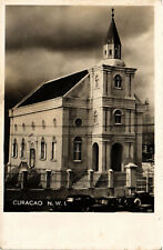 PC CPA JUDAICA, CURACAO, TEMPLE EMANUEL, Vintage REAL PHOTO Postcard (b20122) picture