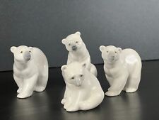 Set Of Four Polar Bear Lladro Figurine. Made in Spain. 1207, 1208 and 1209 picture