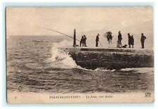 Palavas-les-Flots La Jetee rive droite Fishing Vintage Postcard France  picture