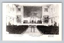 Boston MA-Massachusetts RPPC, Faneuil Hall Interior, Antique, Vintage Postcard picture