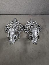Sconces Metal Wall Taper Candle Holder Set 2 Lot Decorative Pair picture