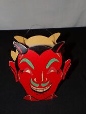 Vintage Antique Halloween Devil Jack O Lantern Cardboard picture