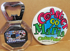 1996 Pinback Button Cedar Point Amusement Park Coaster Mania ~ Roller Coasters picture