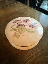 Beautiful Lefton Vintage Pink Alabaster Trinket/Jewelry Box Made In Italy picture