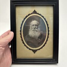 Bearded Man White Beard Cabinet Card Antique Vintage Photo picture