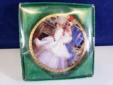 Vintage 1989 Porcelain Disc Hanging Holiday Barbie Doll Plate Christmas Ornament picture