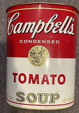 VINTAGE 1960's CAMPBELL'S TOMATO SOUP METAL TRASH CAN BY CHEINCO ADVERTISING 13” picture