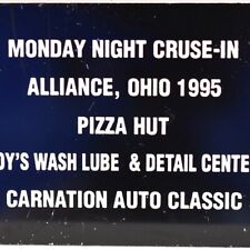 1995 Pizza Hut Roy Wash Lube Detail Carnation Auto Classic Alliance Ohio Plate 1 picture