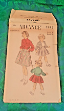 Vintage Advance Pattern 5593 Size 6 Dress & Jacket Cut Unprinted Pattern picture