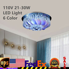 Modern 6 Color LED Crystals Chandelier Dimmable Flush Mount Luxury Ceiling Light picture