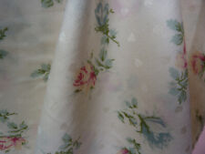 Gorgeous Yuwa Rose buds on Bone Dobby Heart 100% Silky Cotton  Fabric  BTY picture