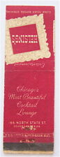 CHICAGO'S MOST BEAUTIFUL COCKTAIL LOUNGE, AIR CONDITION VINTAGE MATCHBOOK COVER picture