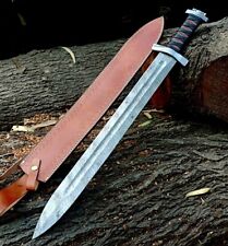 Damascus Steel Full Tang SWORD 31'Razor Sharpe Viking Gladius Sword With Sheath picture