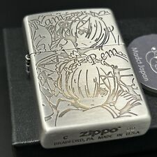 Zippo Re Zero Starting Life In Another World Rem Ram 2 sided Etching Lighter New picture