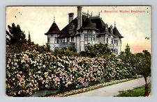 San Francisco CA-California, Beautiful Winter Residence, Vintage Postcard picture
