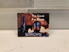 Vintage Robocop 3 You Called For Backup Movie Promo Cardboard Button Pin 1993 picture
