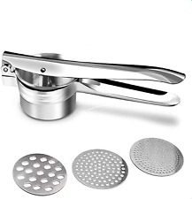 Potato Ricer Masher - Premium Stainless Steel 3 Interchangeable Discs - Manua... picture