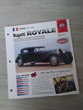 1931 / 1932 Bugatti ROYALE IMP Spec Sheet / Brochure picture