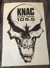 Pure Rock 105.5 KNAC Poster Skull 35” X 23” Metallica Van Halen VINTAGE picture