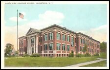 C1920s Jamestown NY South Side Grammar School W USA Flag New York Postcard 544 picture