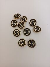 Gucci Lot Of 10  buttons 22 mm Gold Tone Gg Designer Button Replacement Button  picture