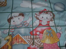 Vtg 90s Novelty Toyland Window Baby Nursery Crib Quilt Fabric Panel 35x43 PB13 picture