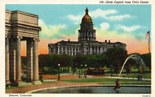 Denver, CO, State Capitol from Civic Center, 1953 Vintage Postcard e7081 picture