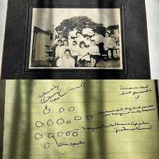 FAMILY PORTRAIT PHOTOGRAPHY Antique Cabinet Card HUSBAND WIFE CHILDREN Outdoors picture
