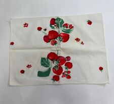 Vintage Strawberry Cottage Core Cotton Napkins Lot Of 6  READ BELOW 16x12 picture